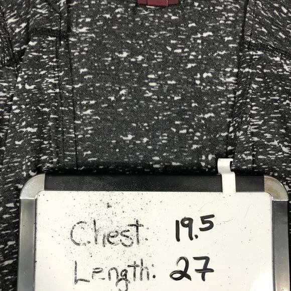 4/$15 Waterfall Cardigan Women Large Black Heather T Shirt Knit Waterfall Jacket - Picture 5 of 16